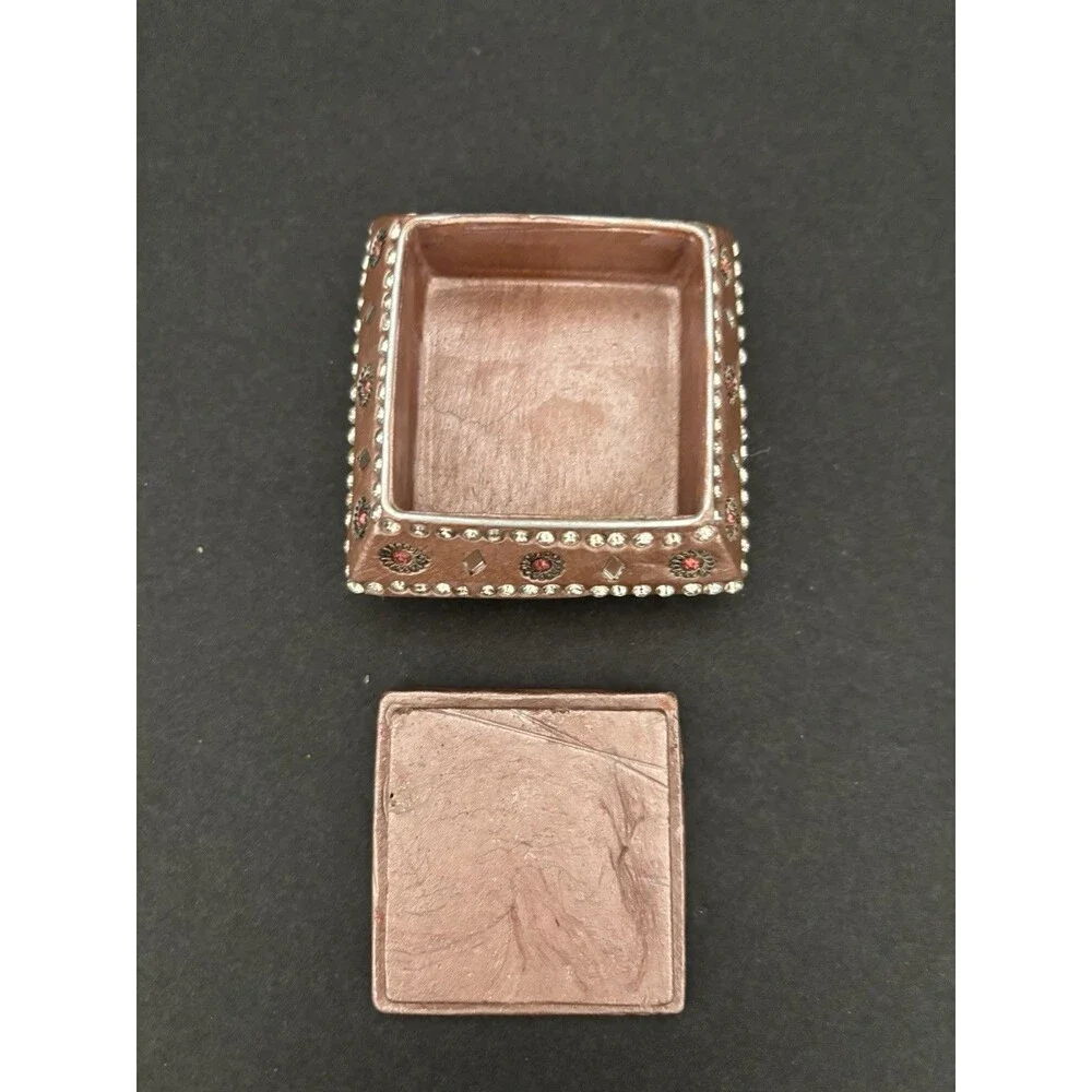 Pier One Set Of 3 Y2K Ceramic Jeweled Rhinestones Keepsake Trinket boxes India